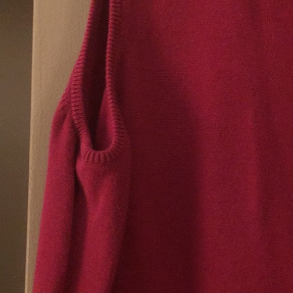 4/$20 Talbots Magenta Pink sleeveless sweater Lge - Picture 3 of 6